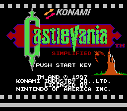 Castlevania Simplified Title Screen
